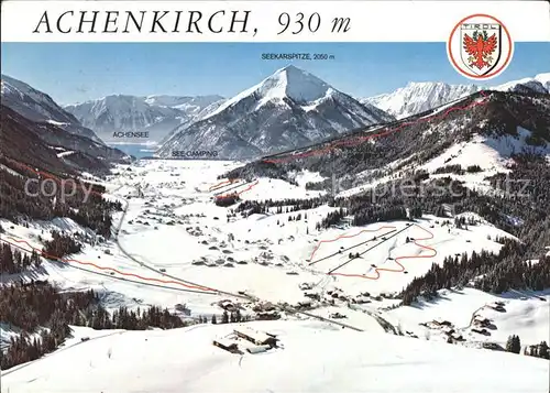 Achenkirch Seekarspitze Schigebiet Christlum Fliegeraufnahme Kat. Achenkirch am Achensee