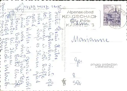 Keutschach See Mittagskogel Fliegeraufnahme Kat. Keutschach am See
