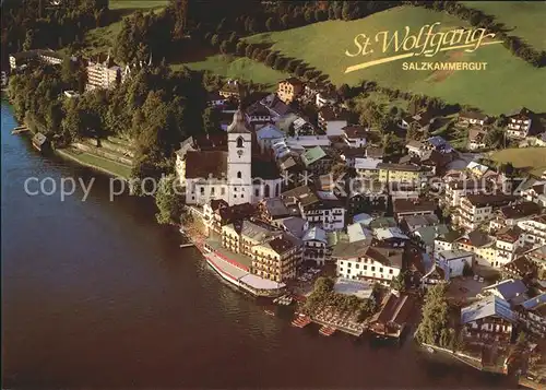 St Wolfgang Salzkammergut Hotel Weisses Roessl Fliegeraufnahme Kat. St. Wolfgang im Salzkammergut