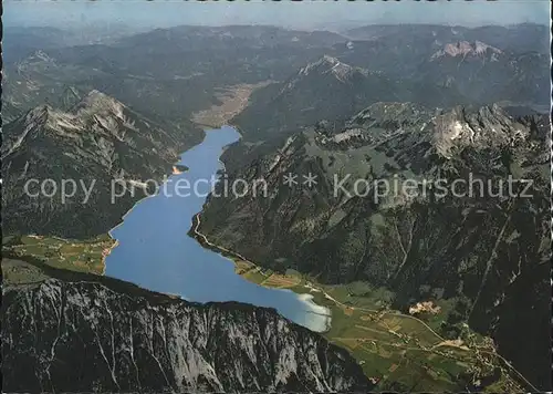 Achensee Pertisau Maurach Rofanbahn Fliegeraufnahme Kat. Eben am Achensee