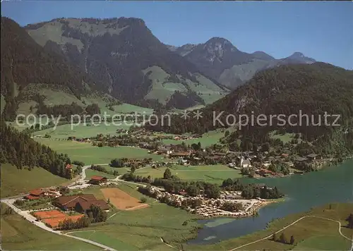 Walchsee Tirol Fliegeraufnahme Kaisergebirge Kat. Walchsee