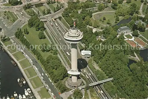 Rotterdam Euromast Schiffsbruecke Wheel house Fliegeraufnahme Kat. Rotterdam