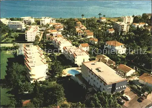 Golfe Juan Fliegeraufnahme Hotel Restaurant Les Jasmins Kat. Antibes