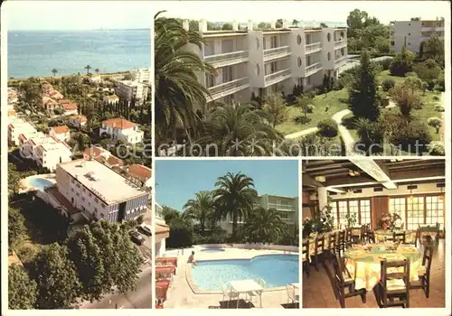 Golfe Juan Fliegeraufnahme Hotel Restaurant Les Jasmins Kat. Antibes