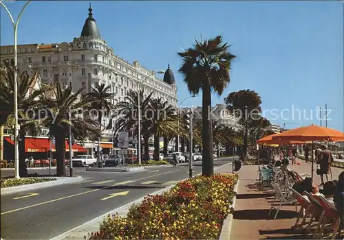 Cannes Alpes Maritimes La Croisette et Hotel Carlton Kat. Cannes