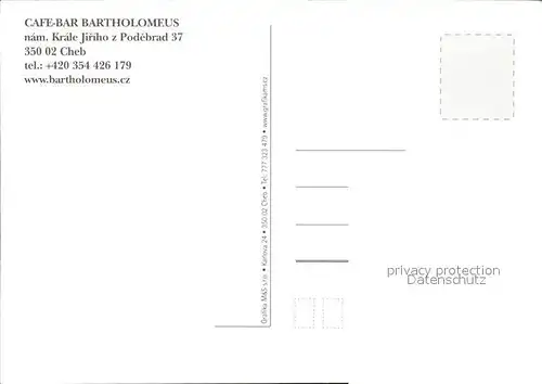 Cheb Cafe Bar Bartholomeus Kat. Cheb