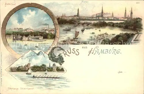 Hamburg Alsterlust Alster Faehrhaus Uhlenhorst Kat. Hamburg