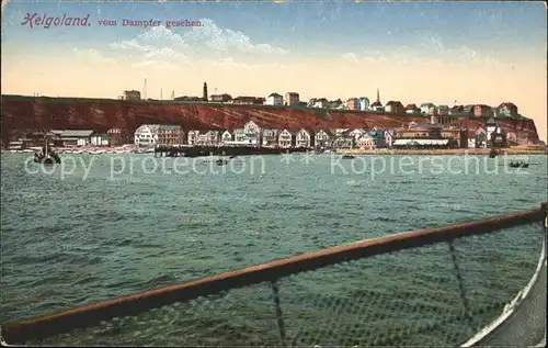 Helgoland Blick vom Dampfer / Helgoland /Pinneberg LKR