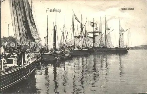 Flensburg Segelschiffe im Hafen Kat. Flensburg