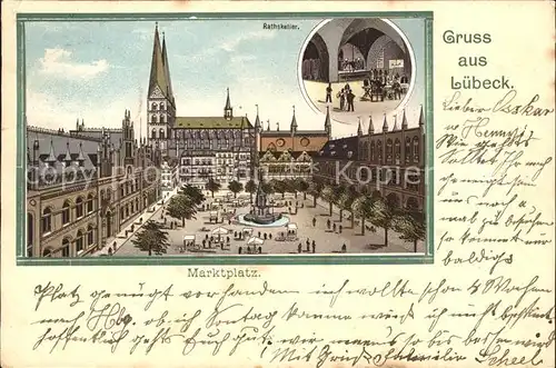 Luebeck Rathskeller Marktplatz Kat. Luebeck