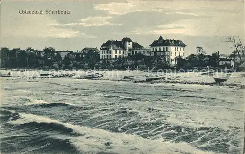 Scharbeutz Ostseebad Strand bei Sturm Kat. Scharbeutz