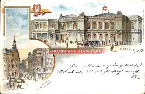 Hamburg Boerse Neuerwall mit Stadthaus Kat. Hamburg