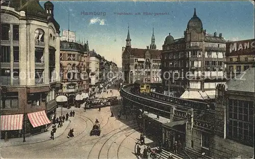 Hamburg Hochbahn am Roedingsmarkt Kat. Hamburg