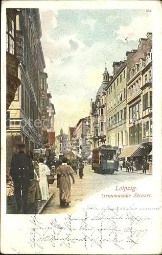 Leipzig Grimmaische Str Strassenbahn Kat. Leipzig