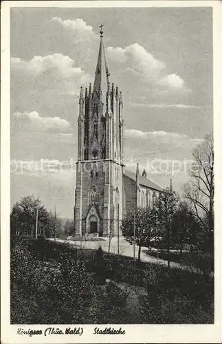 Koenigsee Thueringen Stadtkirche Kat. Koenigsee