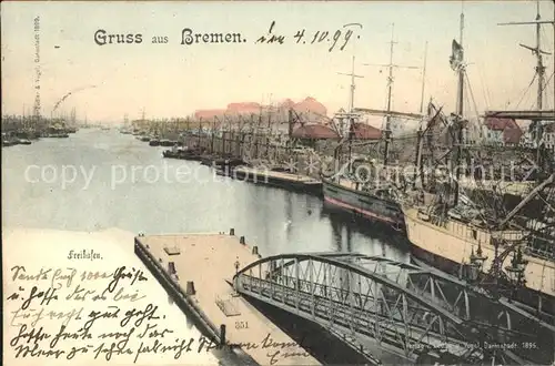 Bremen Freihafen Schiffe Kat. Bremen