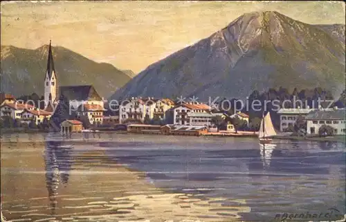 Egern Tegernsee mit Bodenschneid und Wallberg Kat. Rottach Egern