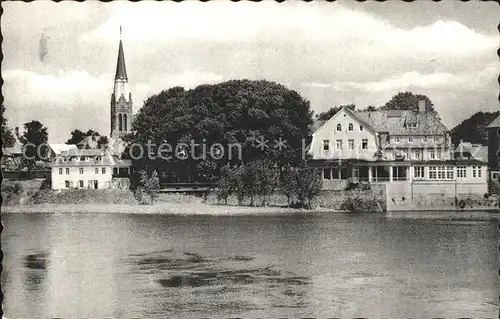 Nienburg Weser Blick ueber die Weser Kat. Nienburg (Weser)