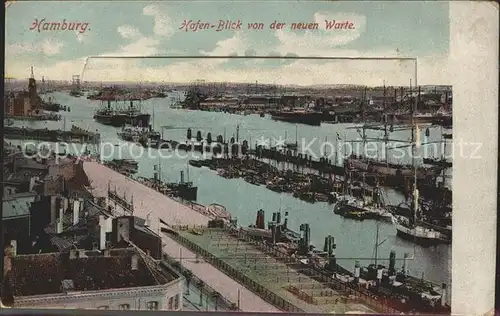Hamburg Hafen Blick von der Neuen Warte Kat. Hamburg