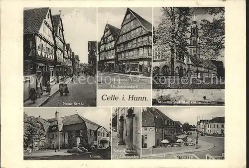 Celle Niedersachsen Neue Strasse Hoppener Haus Museum und Stadtkirchen Union Bahnhof / Celle /Celle LKR