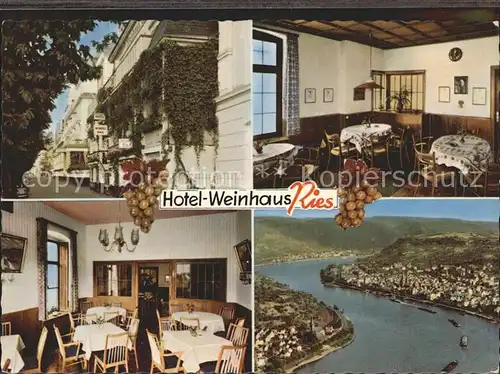 Boppard Rhein Hotel Weinhaus Ries Rheinpanorama Kat. Boppard