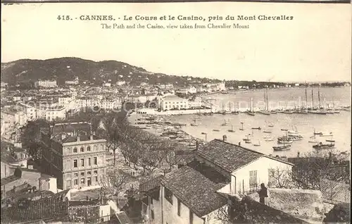 Cannes Alpes Maritimes Le Cours et le Casino pris du Mont Chevalier Kat. Cannes