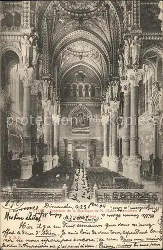 Lyon France Interieur de la Basilique de Notre Dame de Fourviere Kat. Lyon