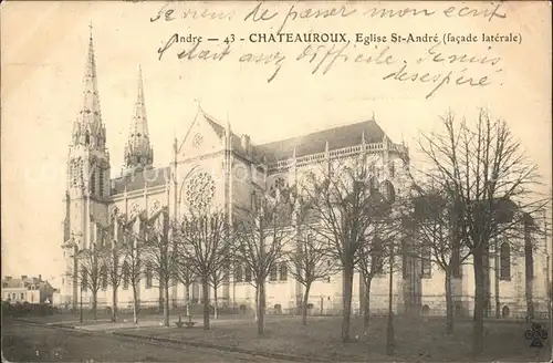 Chateauroux Indre Eglise St Andre facade laterale / Chateauroux /Arrond. de Chateauroux