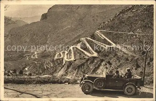 Sospel Lacets du Col de Braus Gebirgspass Franzoesische Alpen Kat. Sospel