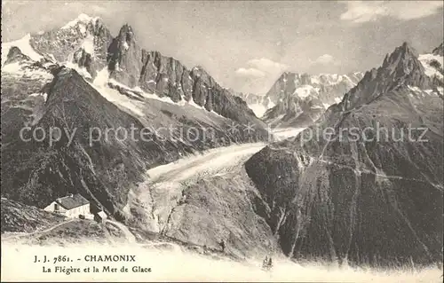 Chamonix La Flegere et la Mer de Glace Gletscher Kat. Chamonix Mont Blanc