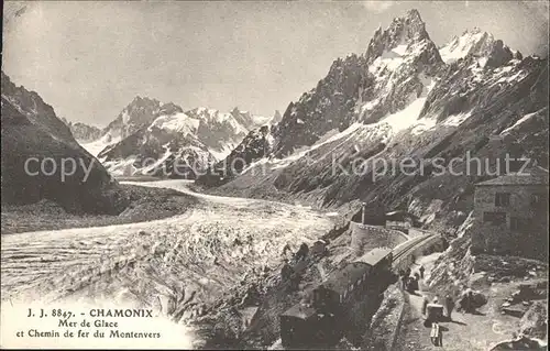 Chamonix Mer de Glace et Chemin de fer du Montenvers Gletscher Kat. Chamonix Mont Blanc