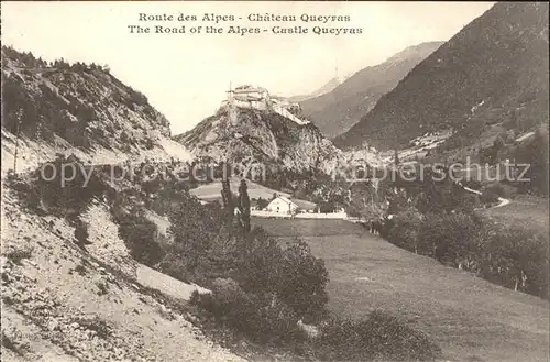 Chateau Queyras Panorama Route des Alpes Kat. Arvieux