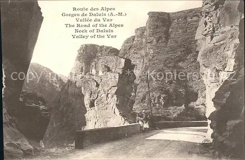 Daluis Gorges Vallee du Var Route des Alpes Schlucht Kat. Daluis