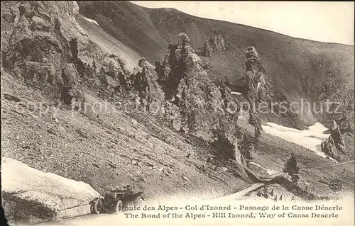 Col d Izoard Route des Alpes Passage de la Casse Deserte Gebirgspass Kat. Cervieres