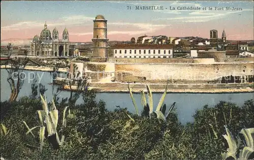 Marseille Cathedrale et Fort Saint Jean Kat. Marseille