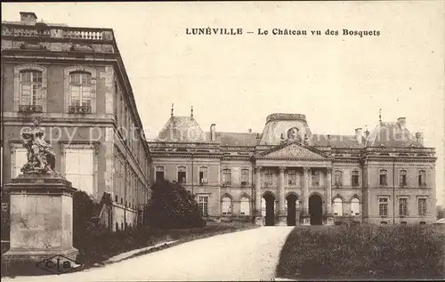 Luneville Chateau vu des Bosquets Kat. Luneville