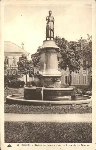 Epinal Vosges Statue de Jeanne d Arc Place de la Bourse Kat. Epinal