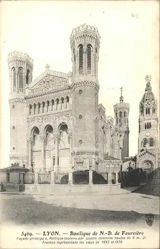 Lyon France Basilique de Notre Dame de Fourviere Kat. Lyon