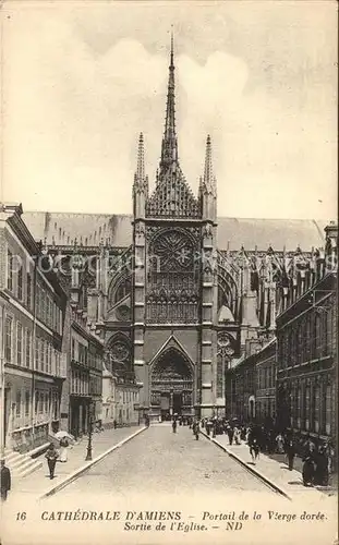 Amiens Cathedrale Portail de la Vierge doree Kat. Amiens