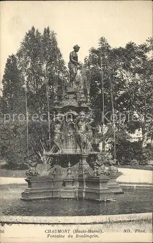 Chaumont Haute Marne Fontaine du Boulingrin Kat. Chaumont