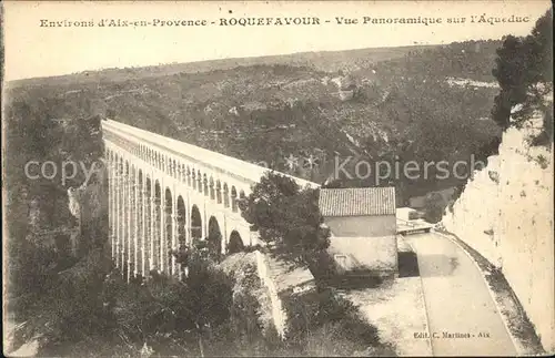 Roquefavour Vue panoramique sur l Aqueduc Kat. Ventabren