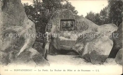 Fontainebleau Seine et Marne La Foret Rocher de Milet et de Rousseau Relief Kat. Fontainebleau