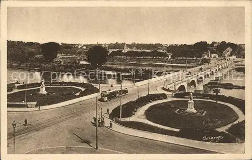 Tours Indre et Loire Squares Rabelais et Descartes Pont sur la Loire Kat. Tours