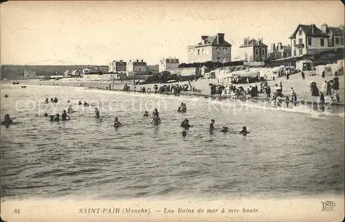 Saint Pair sur Mer Les Bains de mer a mer haute Plage Kat. Saint Pair sur Mer