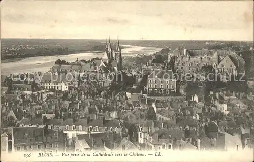 Blois Loir et Cher Vue prise de la Cathedrale vers le Chateau Kat. Blois
