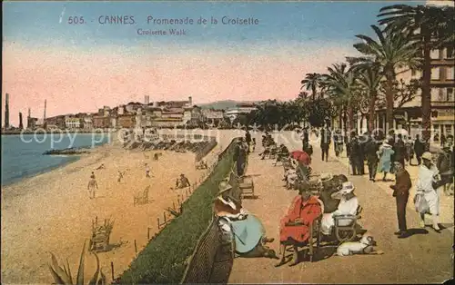 Cannes Alpes Maritimes Promenade de la Croisette Plage Kat. Cannes