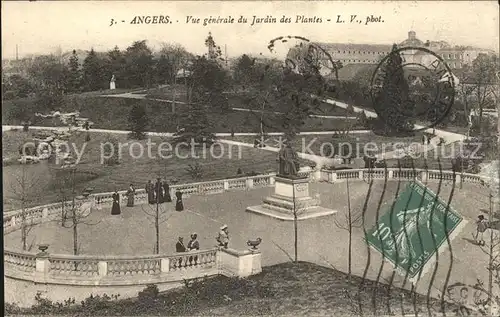 Angers Vue generale du Jardin des Plantes Monument Stempel auf AK Kat. Angers