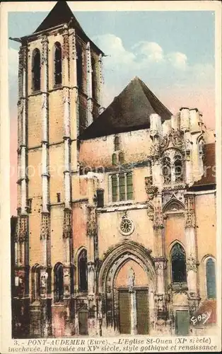 Pont Audemer Eglise Saint Ouen XI siecle Style gothique et renaissance Kat. Pont Audemer