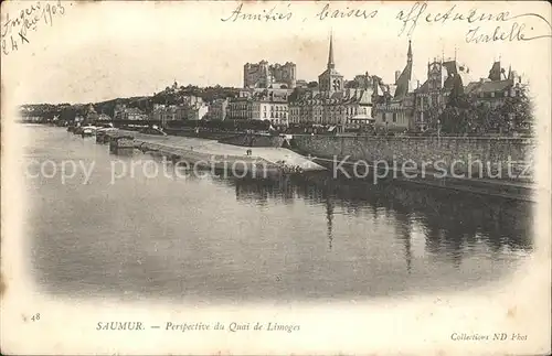 Saumur Perspective du Quai de Limoges Kat. Saumur