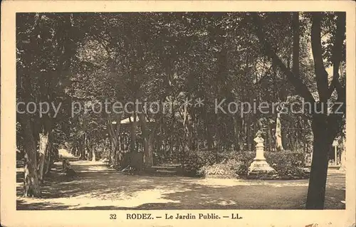 Rodez Jardin Public Monument Kat. Rodez